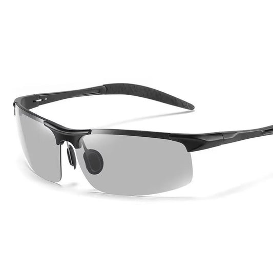 Black Photochromic HD Sunglass with Anti-Glare/Fatigue Polarization & Impact Resistant Alloy Frame for Day & V888-ELOSUNG45695