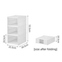 White 3-Layer Foldable Shoe Storage Tower with Transparent Display Panel & Back Ventilation - One-Pull V888-ELOSUNG45706