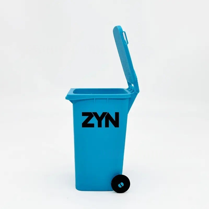 Light Blue Mini Zyn Bin Desk Simulation Trash Can - Novelty Desktop Decor & Storage Box V888-ELOSUNG45724