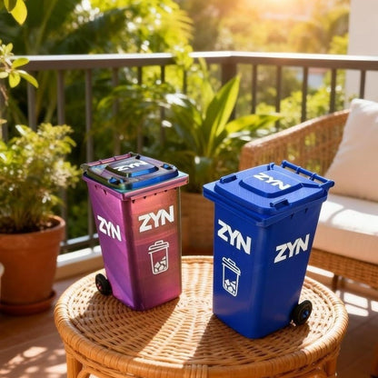 Blue Mini Zyn Bin Desk Simulation Trash Can - Novelty Desktop Decor & Storage Box V888-ELOSUNG45725
