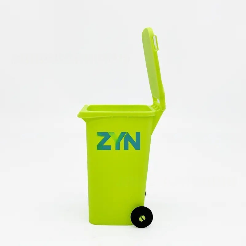 Green Mini Zyn Bin Desk Simulation Trash Can - Novelty Desktop Decor & Storage Box V888-ELOSUNG45726