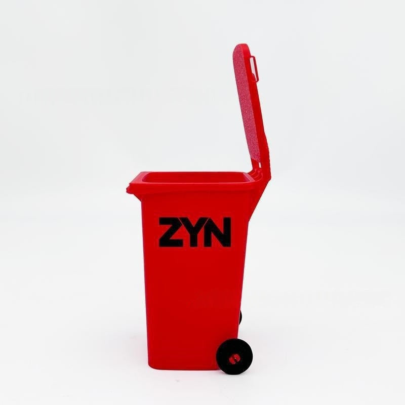 Red Mini Zyn Bin Desk Simulation Trash Can - Novelty Desktop Decor & Storage Box V888-ELOSUNG45727