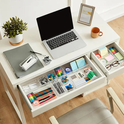 25PCS Transparent Stackable Organizer Set - 4-Size Versatile Desktop & Drawer Divider V888-ELOSUNG45731