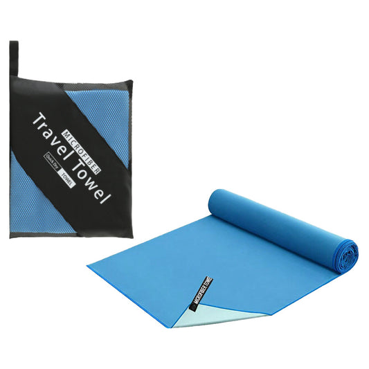 40x80CM and 76x152CM Ultra-Fine Microfiber Double-Sided Fleece Towel Set - Rapid Drying Travel & Fitness V888-ELOSUNG45739
