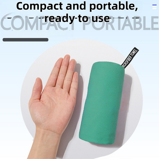 40x80CM and 76x152CM Ultra-Fine Microfiber Double-Sided Fleece Towel Set - Rapid Drying Travel & Fitness V888-ELOSUNG45739