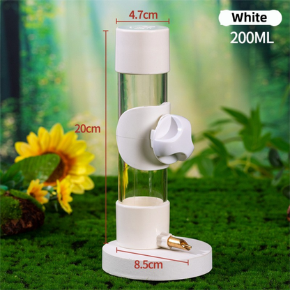 White Automatic Bird Water Dispenser with Extended Brass Needle Valve and Graduated Marking - 200ML V888-ELOSUNG45743