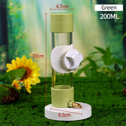 Green Automatic Bird Water Dispenser with Extended Brass Needle Valve and Graduated Marking - 200ML V888-ELOSUNG45744