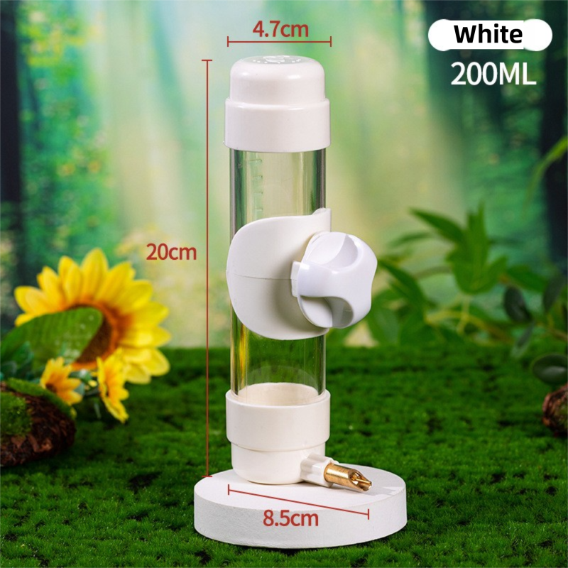 White Automatic Bird Water Dispenser with Extended Brass Needle Valve and Graduated Marking - 200ML V888-ELOSUNG45745