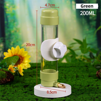 Green Automatic Bird Water Dispenser with Extended Brass Needle Valve and Graduated Marking - 200ML V888-ELOSUNG45746