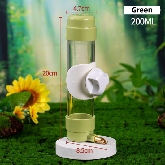 Green Automatic Bird Water Dispenser with Extended Brass Needle Valve and Graduated Marking - 200ML V888-ELOSUNG45746