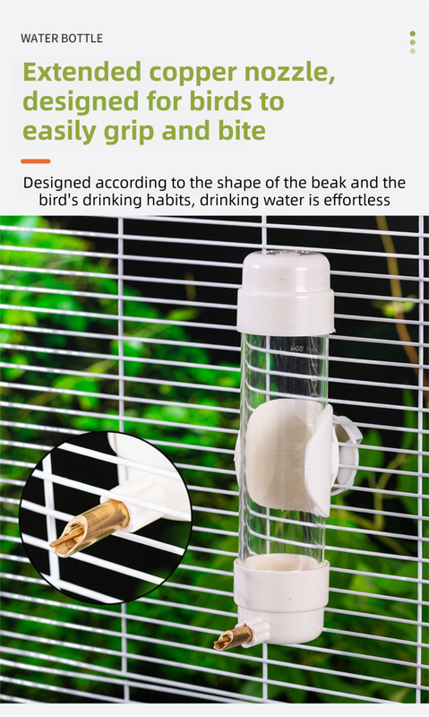 Green Automatic Bird Water Dispenser with Extended Brass Needle Valve and Graduated Marking - 200ML V888-ELOSUNG45746
