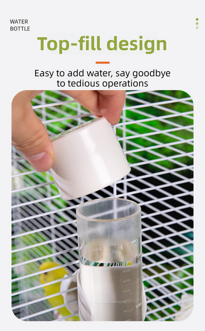 Green Automatic Bird Water Dispenser with Extended Brass Needle Valve and Graduated Marking - 200ML V888-ELOSUNG45746