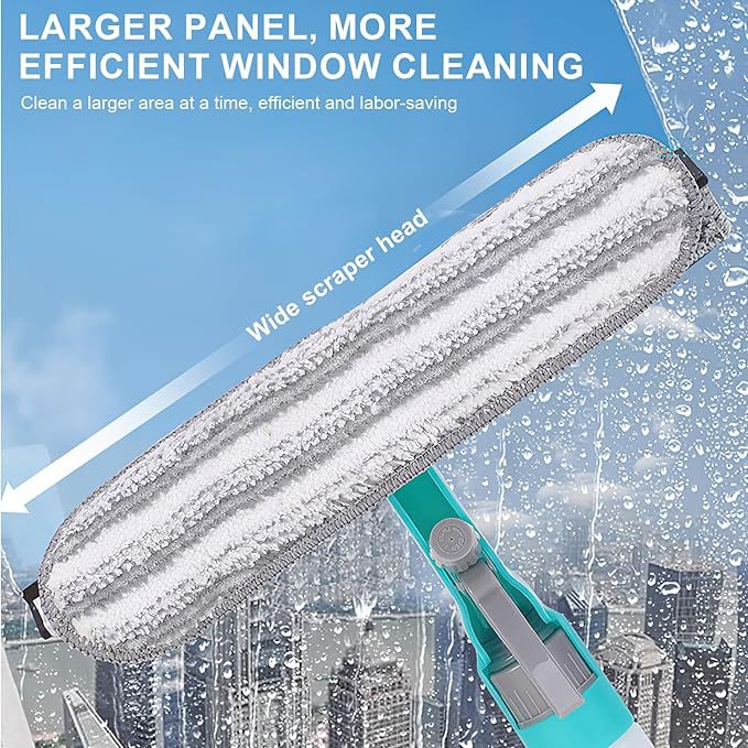 4-in-1 Versatile Window Cleaning Kit (4 Pack) - All-in-One Spray, Squeegee, Brush, and Plush Scrubber V888-ELOSUNG45758