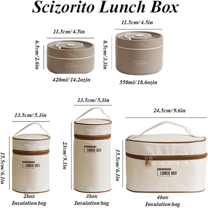 2-Pack Blue 304 Stainless Steel Microwave-Safe Lunch Box Set - Stackable Insulated Bento Containers for V888-ELOSUNG45761