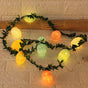 2M Easter Green Leaf & Pastel Egg String Lights (10-LED) - Artificial Vine Fairy Lights for Festival Indoor V888-ELOSUNG45770