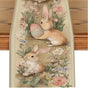 33 x 183 CM Festive Easter Linen Table Runner - Cartoon Bunny Table Runner & Stain-Resistant Primitive Home V888-ELOSUNG45787