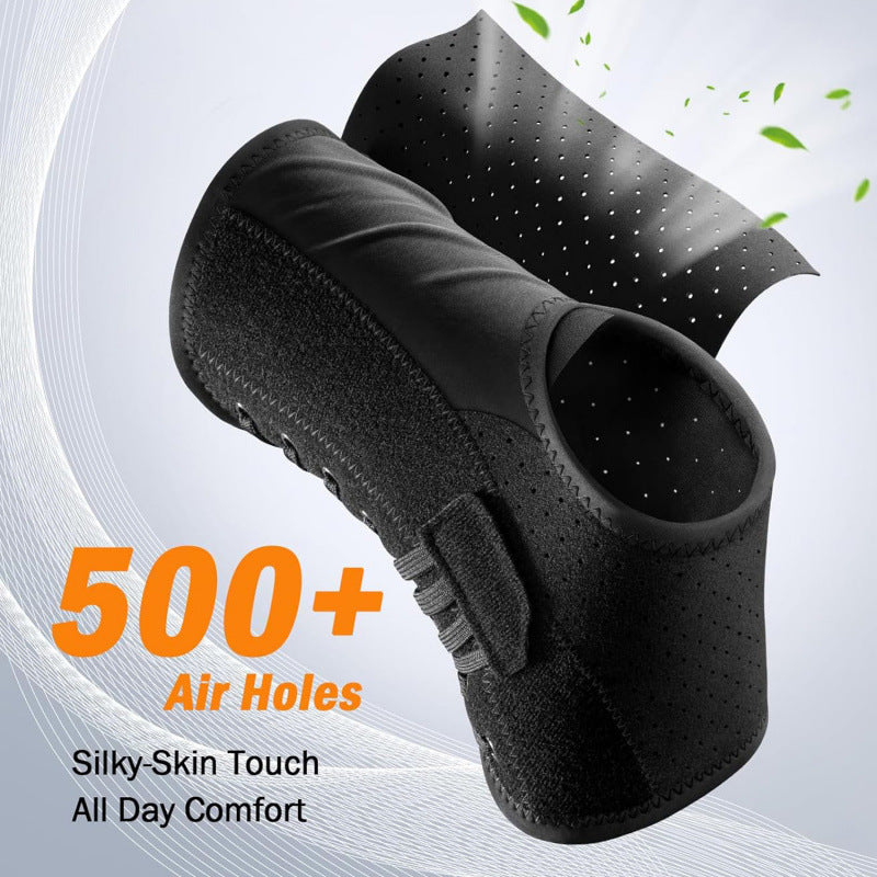 M Size Black Triple-Layer Compression Ankle Brace With Adjustable Lace-Up - Breathable Sprain Prevention V888-ELOSUNG45802