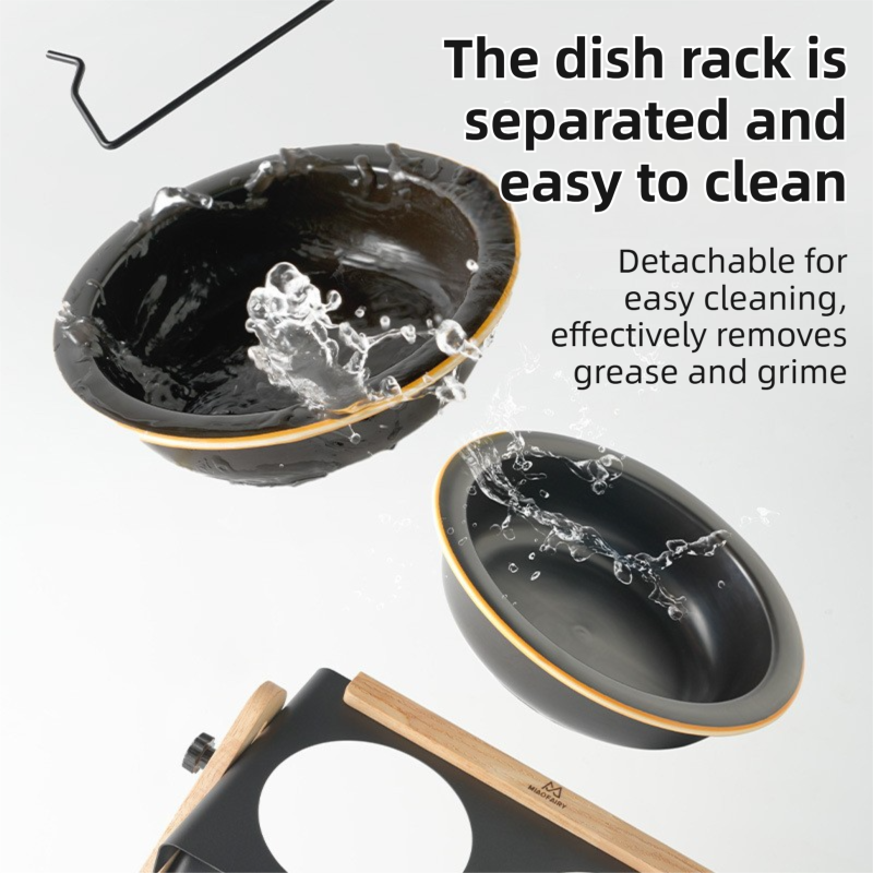 Black Elevated Adjustable (9-14CM) Double Ceramic Bowls Pet Diner - Ergonomic 270 degrees Tilt Controlled V888-ELOSUNG45815