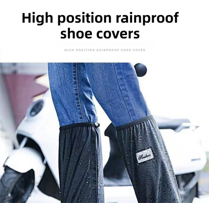 A Pair 40CM High-Tube Double-Layer Waterproof Rain Boot Covers - Durable Anti-Slip Reflective Motorcycle V888-ELOSUNG45835