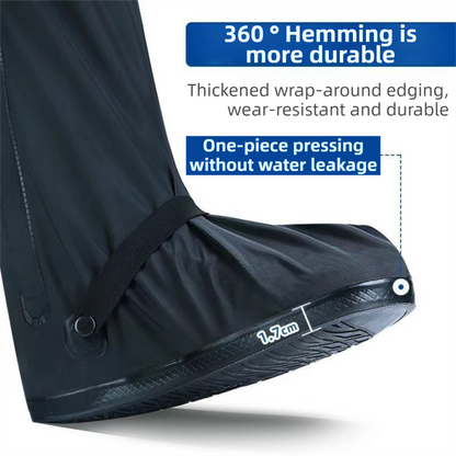 A Pair 40CM High-Tube Double-Layer Waterproof Rain Boot Covers - Durable Anti-Slip Reflective Motorcycle V888-ELOSUNG45835