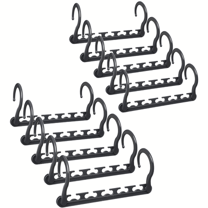 10-Pack 360 degrees Rotating Magic Cascading Hangers - Space-Saving 10-Port Folding Clothes Rack V888-ELOSUNG45843