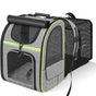 Grey and Green Large Expandable Cat Travel Backpack - Breathable & Collapsible Pet Carrier 62x34x43CM V888-ELOSUNG45864