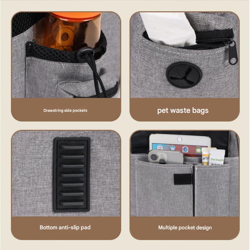 Grey and Green Large Expandable Cat Travel Backpack - Breathable & Collapsible Pet Carrier 62x34x43CM V888-ELOSUNG45864