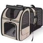 Khaki Large Expandable Cat Travel Backpack - Breathable & Collapsible Pet Carrier 62x34x43CM V888-ELOSUNG45867