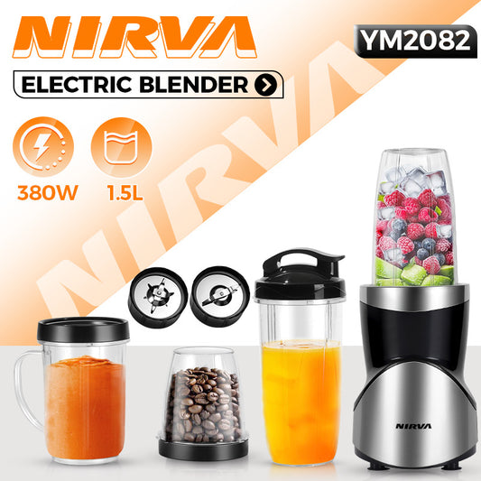 Professional Multifunctional Juicer with 4 Cups & 2 Blade Heads - 1.5L Large Capacity & 380W High Power V888-ELOSUNG45868
