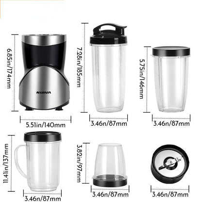 Professional Multifunctional Juicer with 4 Cups & 2 Blade Heads - 1.5L Large Capacity & 380W High Power V888-ELOSUNG45868