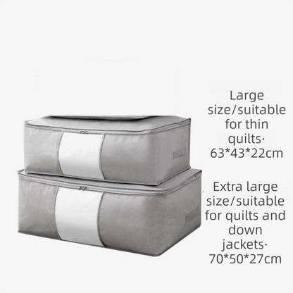 2-Pack Pink Extra Large Quilt & Clothes Storage Bag (63X43X22CM) - Breathable Wardrobe Organizer with Clear V888-ELOSUNG45890