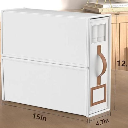 2-Pack White Foldable Bedding Storage Box with Zipper & PU Leather Handle - Wardrobe Drawer Closet Organizer V888-ELOSUNG45897