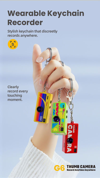 G6 Transparent Ultra-Mini Thumb Camera with 32GB Card, Card Reader & Adapter - HD Instant Pocket-Sized Action V888-ELOSUNG45921