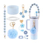 10-Piece Blue Accessory Bundle for Stanley Quencher 30/40oz - Includs Premium Silicone Straw Covers, V888-ELOSUNG45923