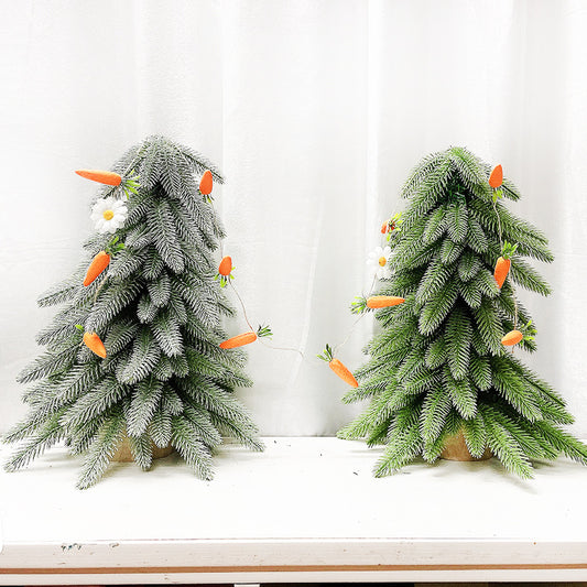 2-Pack 125CM Easter Carrot Hemp Rope Hanging Bunting - Festive Rabbit & Garden Themed Party Decoration V888-ELOSUNG45947