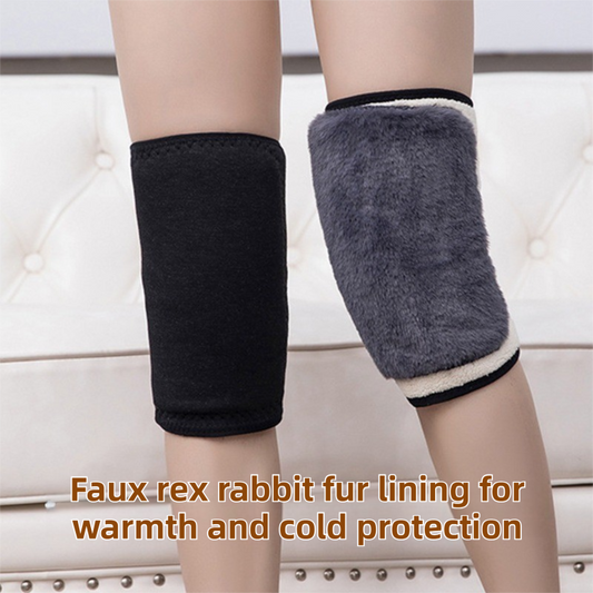 2-Pack Black and Brown Windproof Thermal Knee Braces with Straps - Dual-Layer Thermal & High Elasticity Knee V888-ELOSUNG45971