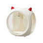 Beige Cute Magnetic Display Case - Dustproof 'Space Capsule' Box for Figures & Collectibles V888-ELOSUNG46067