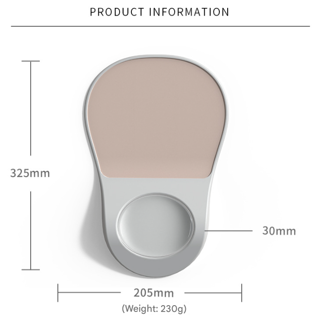 Pink Ergonomic Mouse Pad with Wrist Rest Support Soft Silicone Concave Groove Design 32.5cm Non-Slip Mat for V888-ELOSUNG46187