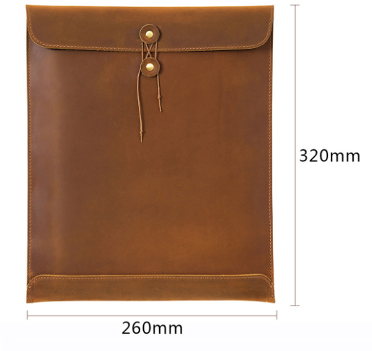 Black Premium Genuine Top Grain Leather A4 Document Folder - Vintage Handcrafted Portfolio Bag & File V888-ELOSUNG46191