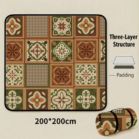 Nile Square Extra Large 200x200cm Waterproof Picnic Mat - Portable Thickened Oxford Cloth Outdoor Camping V888-ELOSUNG46254
