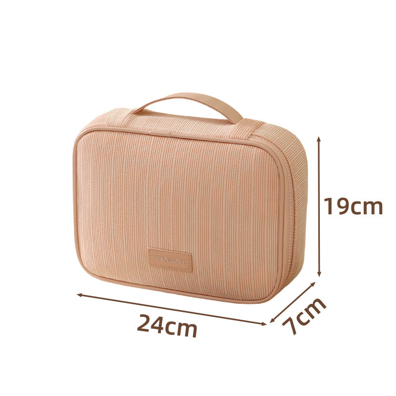 Pink Professional Large Capacity Travel Makeup Bag - Multifunctional Cosmetic Organizer with Dedicated Brush V888-ELOSUNG46261