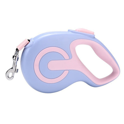 Light Purple 3 Meter Retractable Dog Leash | Ergonomic Anti-Slip Grip | Heavy Duty Nylon Rope for Small to V888-ELOSUNG46329
