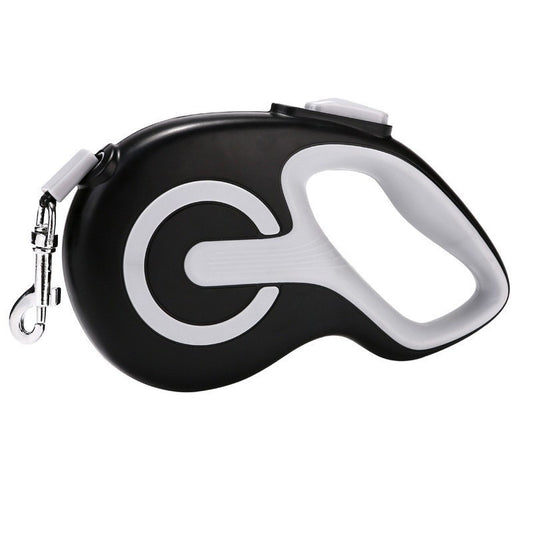 Black 3 Meter Retractable Dog Leash | Ergonomic Anti-Slip Grip | Heavy Duty Nylon Rope for Small to Medium V888-ELOSUNG46330