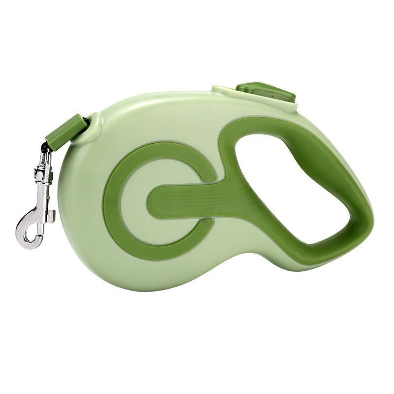 Green 3 Meter Retractable Dog Leash | Ergonomic Anti-Slip Grip | Heavy Duty Nylon Rope for Small to Medium V888-ELOSUNG46331