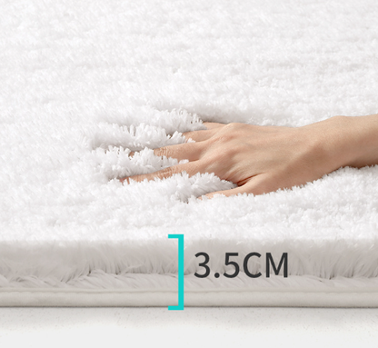 Light Grey 50*80cm Luxury 3.5cm Shag Bath Mat | Silver Ion Antibacterial Technology | Quick Dry Non-Slip TPR V888-ELOSUNG46333
