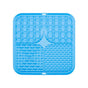 2PCS Blue 20 x 20 cm Silicone Pet Lick Mat | Multi-Zone Slow Feeder Pad with Suction Cups | Anxiety Relief V888-ELOSUNG46342