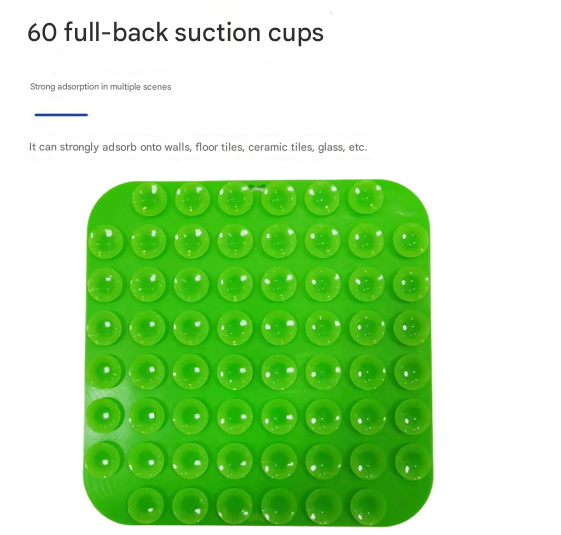 2PCS Orange 20 x 20 cm Silicone Pet Lick Mat | Multi-Zone Slow Feeder Pad with Suction Cups | Anxiety Relief V888-ELOSUNG46344