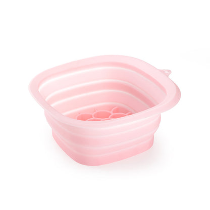 Pink Collapsible Silicone Face Ice Basin | Portable Cold Therapy and Beauty Tool | Multi-Use Facial Spa V888-ELOSUNG46347