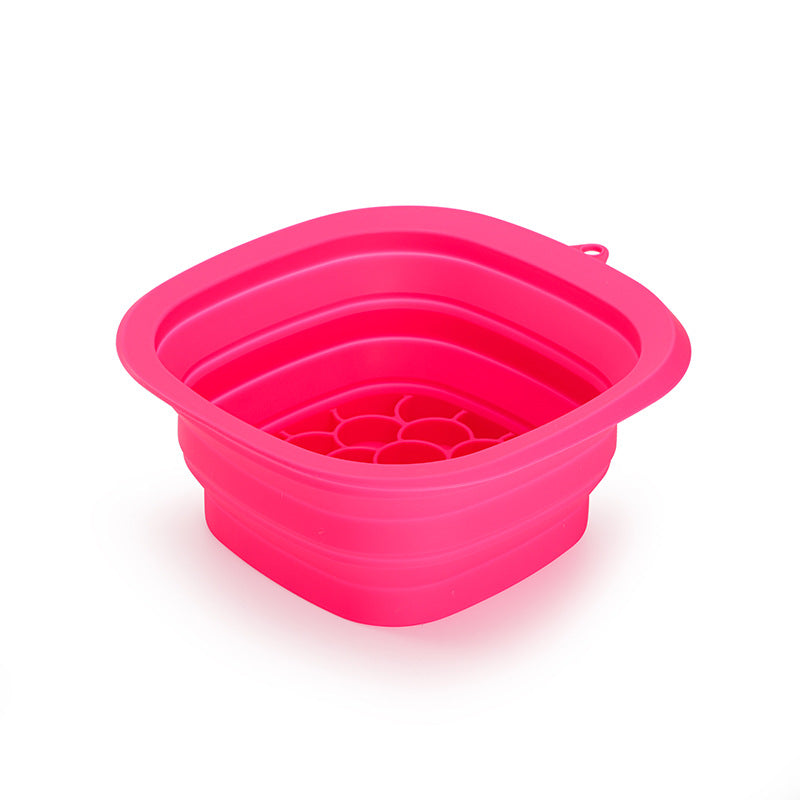 Rose Red Collapsible Silicone Face Ice Basin | Portable Cold Therapy and Beauty Tool | Multi-Use Facial Spa V888-ELOSUNG46350
