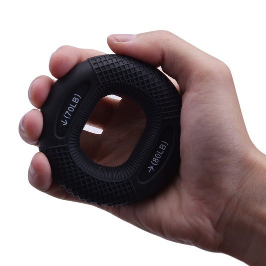 Black 70/80LB 2-Pack Silicone Hand Grip Strengthener Rings - Dual-Resistance Finger Exerciser and Forearm V888-ELOSUNG46414